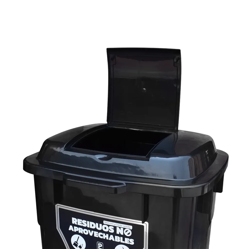 Contenedor de Basura con Ruedas 120 Litros Doble Tapa | Luxury Plast