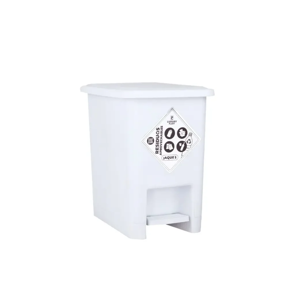 Caneca de Basura 8 Litros con Pedal | Luxury Plast