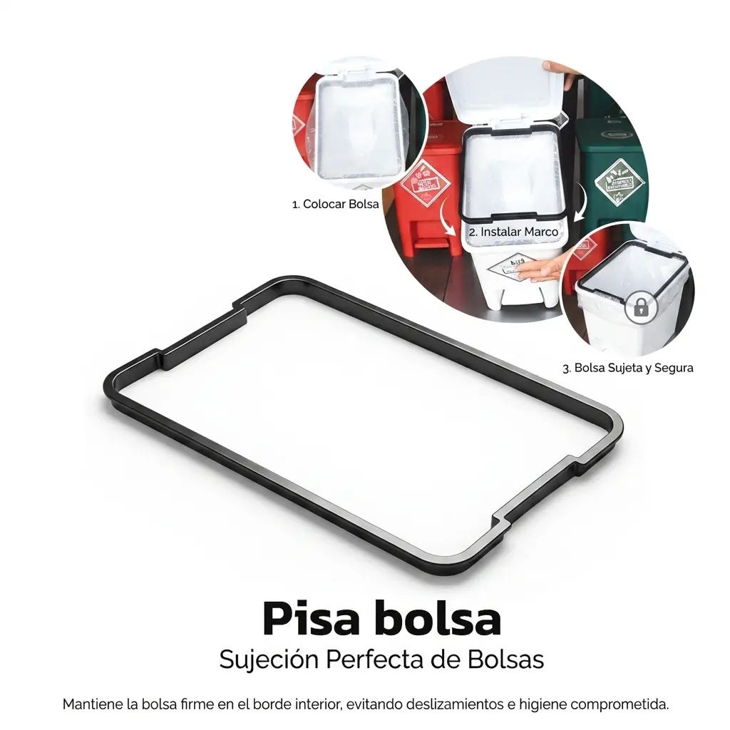 Caneca de Basura 8 Litros con Pedal | Luxury Plast