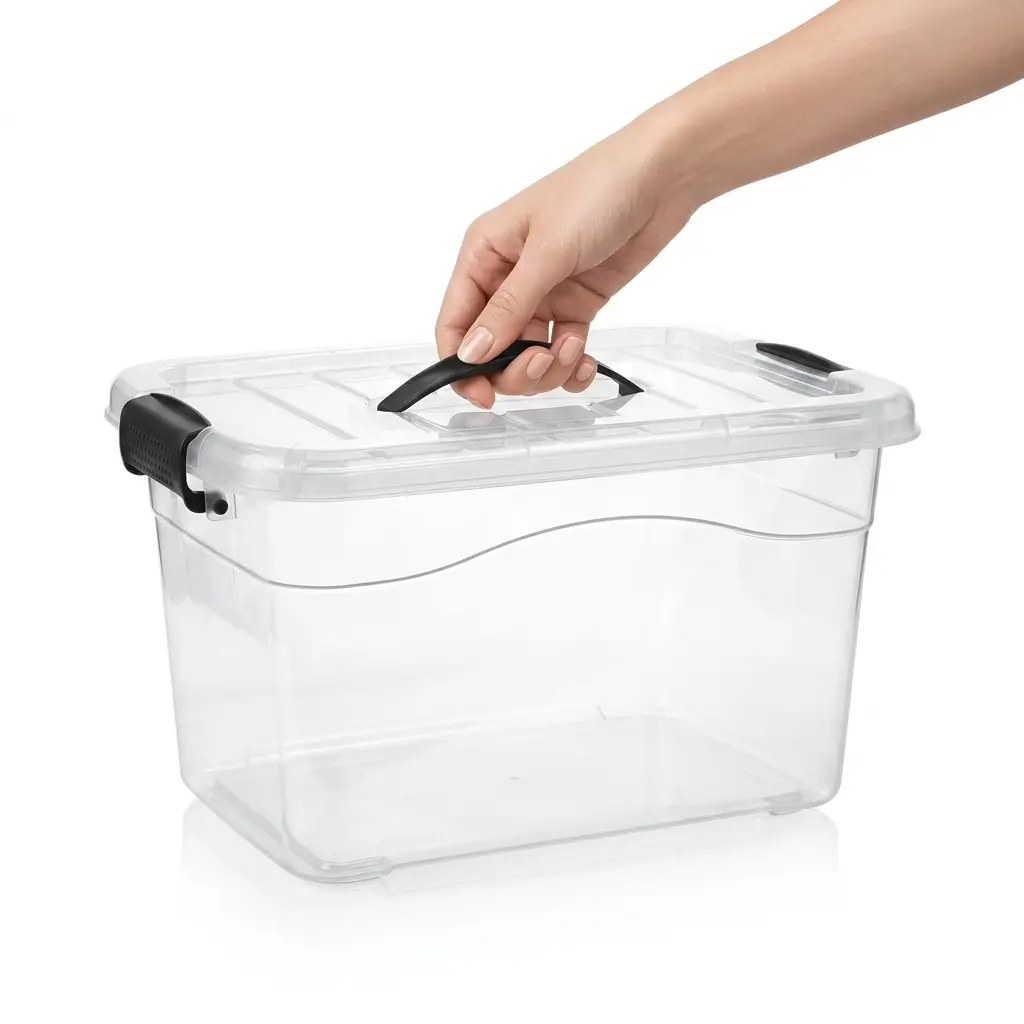 Cajas Organizadoras Transparentes con Tapa y Broches | Luxury
