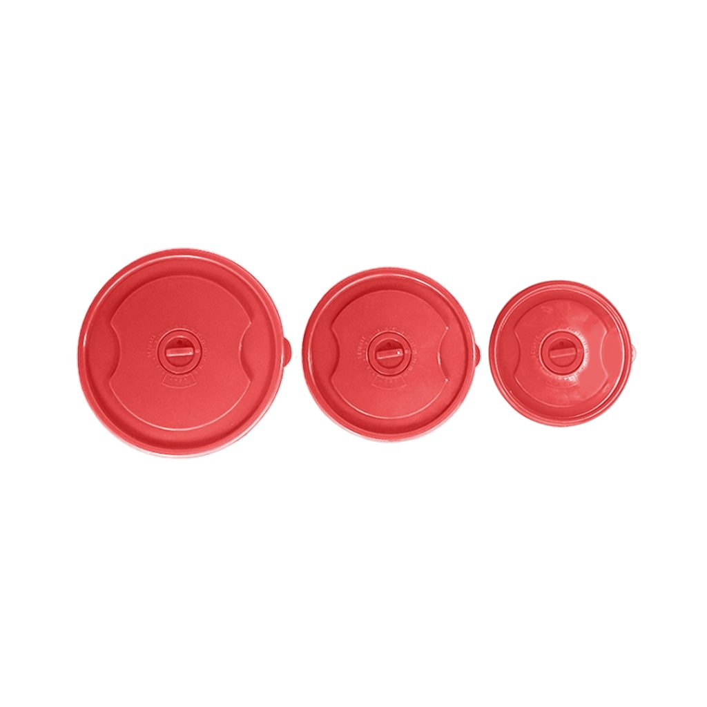 Set x3 de Recipientes Redondos con Tapa | Organizadores para Alimentos Luxury Plast