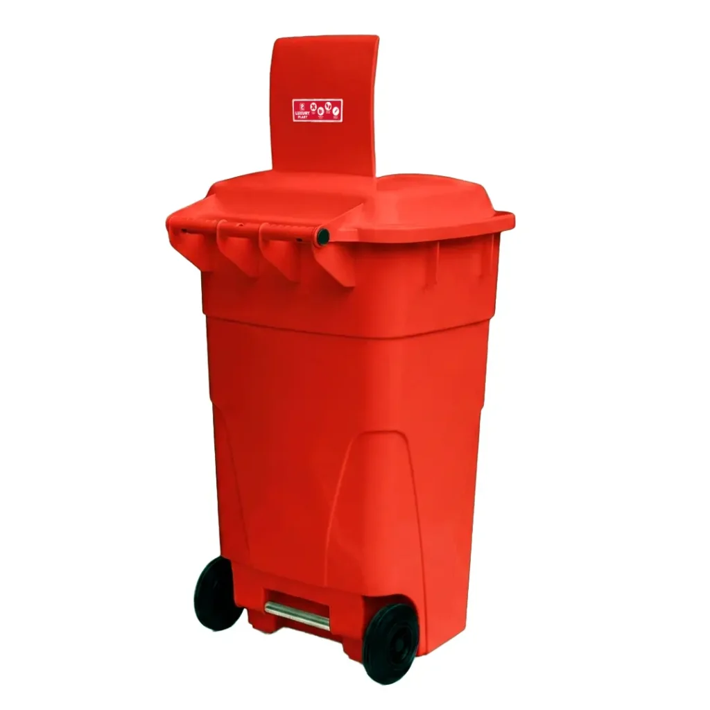 Contenedor de Basura con Ruedas 120 Litros Doble Tapa | Luxury Plast