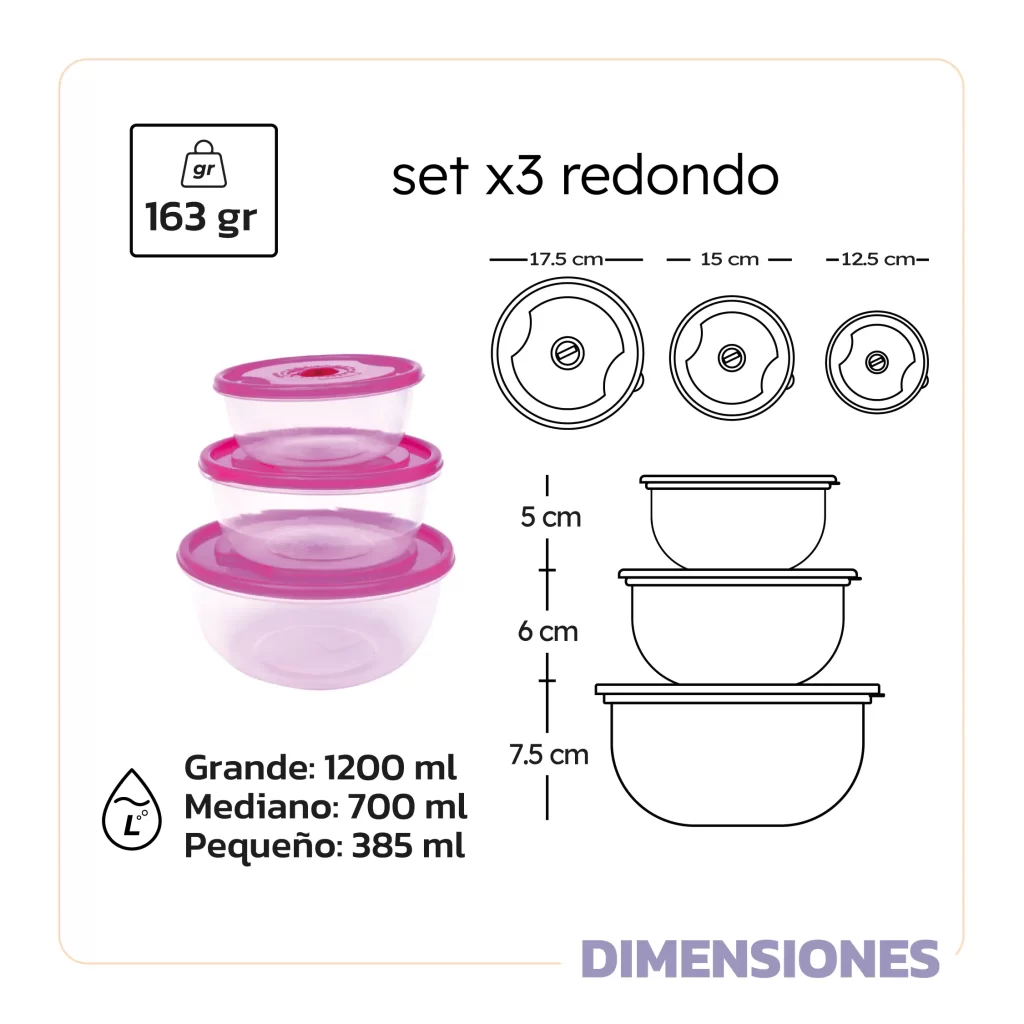 Set Redondo x3