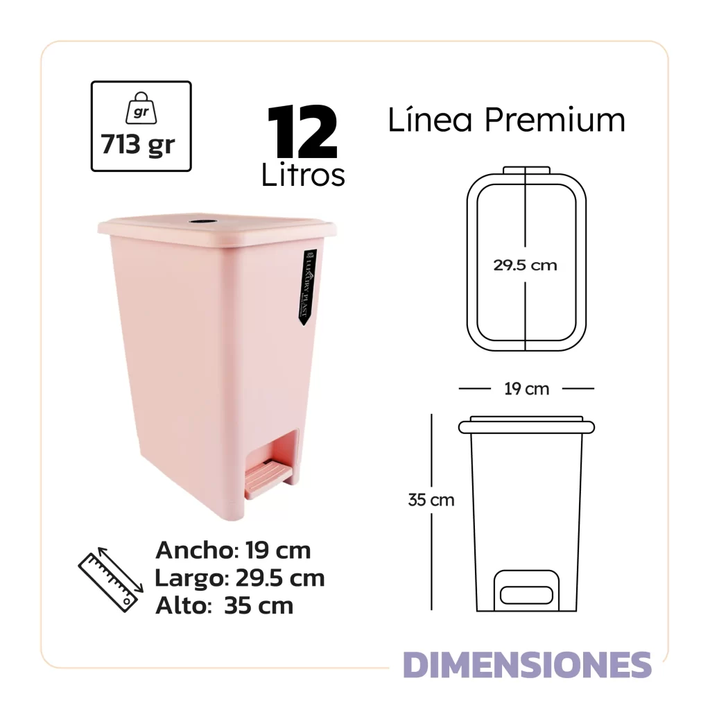 Papelera hogar 12 litros