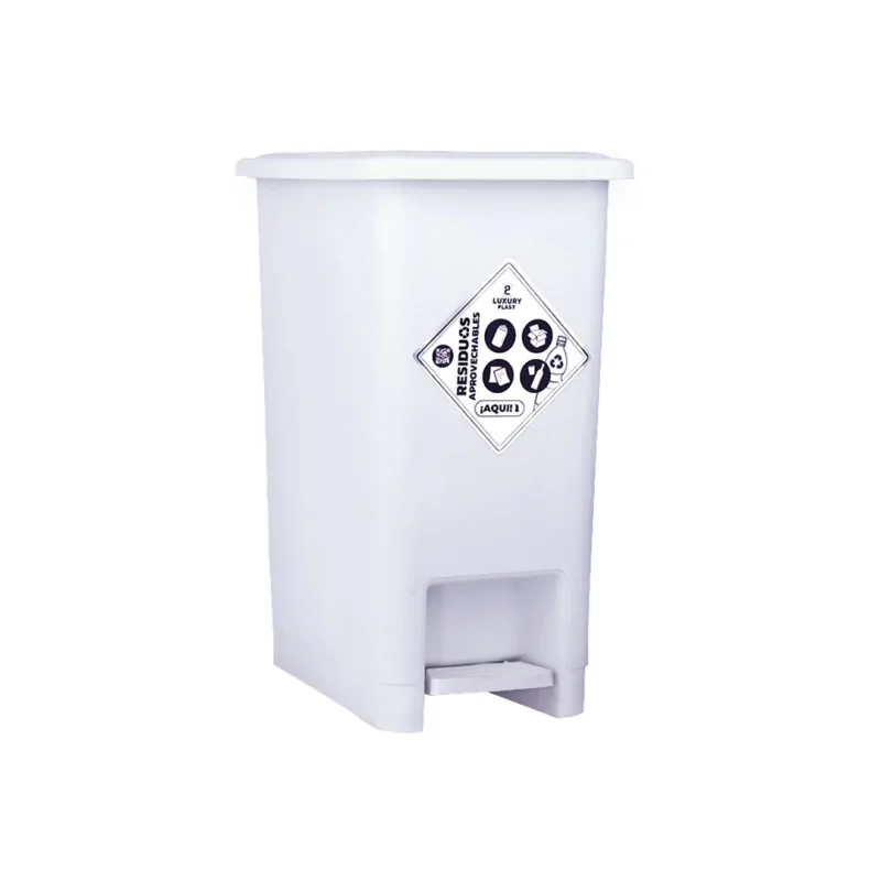 Caneca de 12 Litros con Pedal | Blanca de pedal