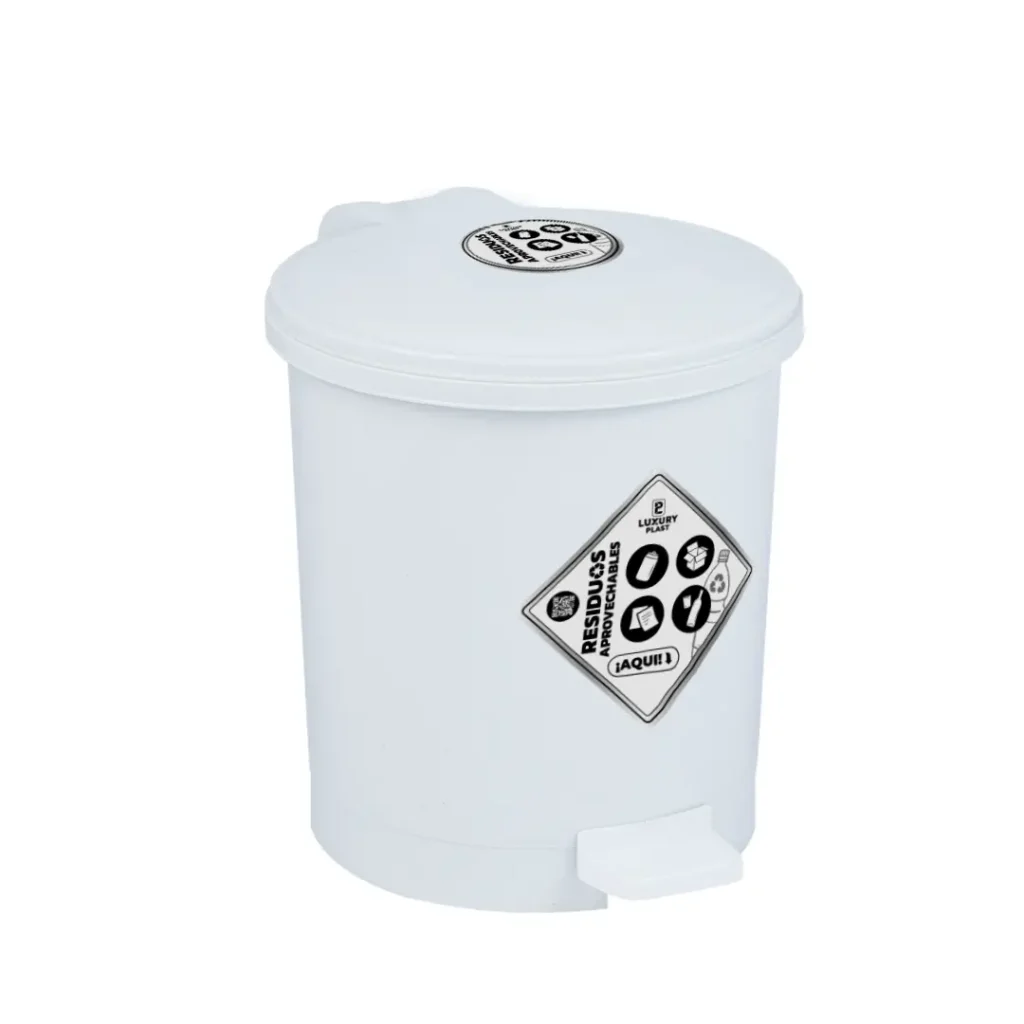 Caneca de Basura 7 Litros con Pedal | Luxury Plast