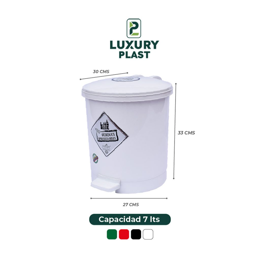 Papelera de Pedal Redonda 7 L