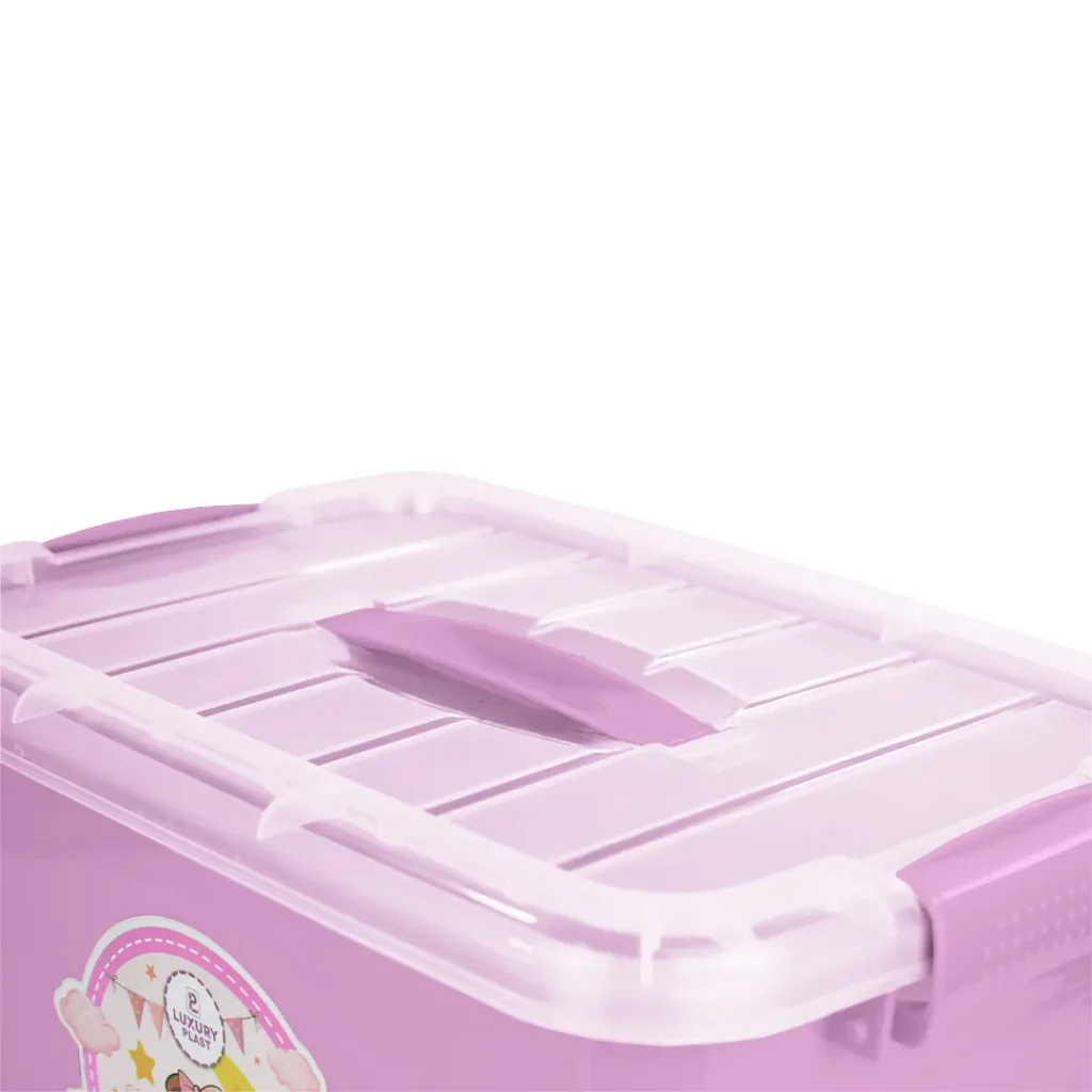 Caja Organizadora para Bebés 10 Litros con Tapa y Broches | Almacenamiento Infantil y Pañales