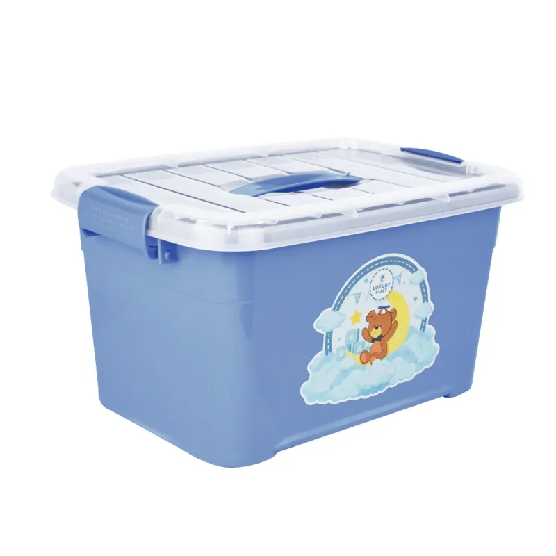 Caja organizadora para bebés con tapa y broches de seguridad