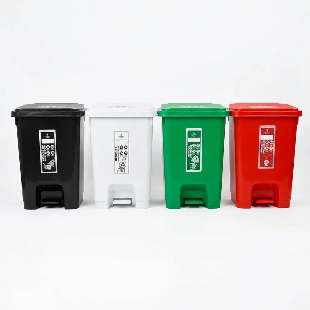 Caneca de Basura 35 Litros con Pedal | Luxury Plast