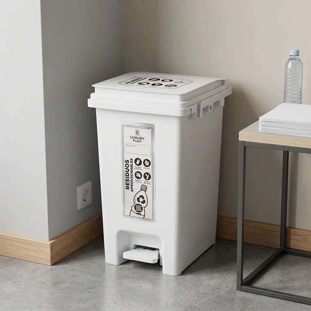 Caneca de Basura 20 Litros con Pedal | Luxury Plast
