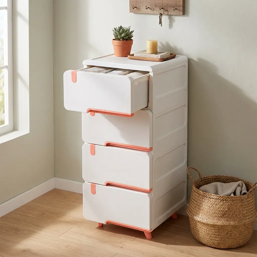 Cajonero Plástico Organizador 4 Cajones Moderno | Mueble Luxury Plast