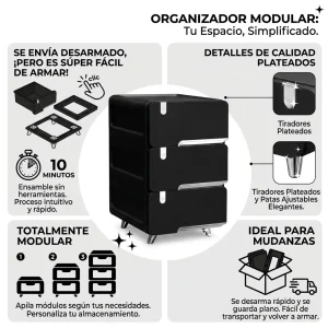 Mueble de organización vertical para espacios domésticos o laborales