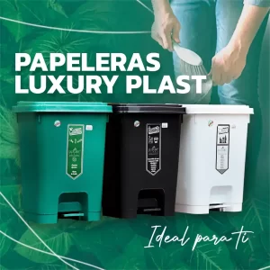 Papeleras Luxury plast 35 litros, ideales para cualquier espacio.