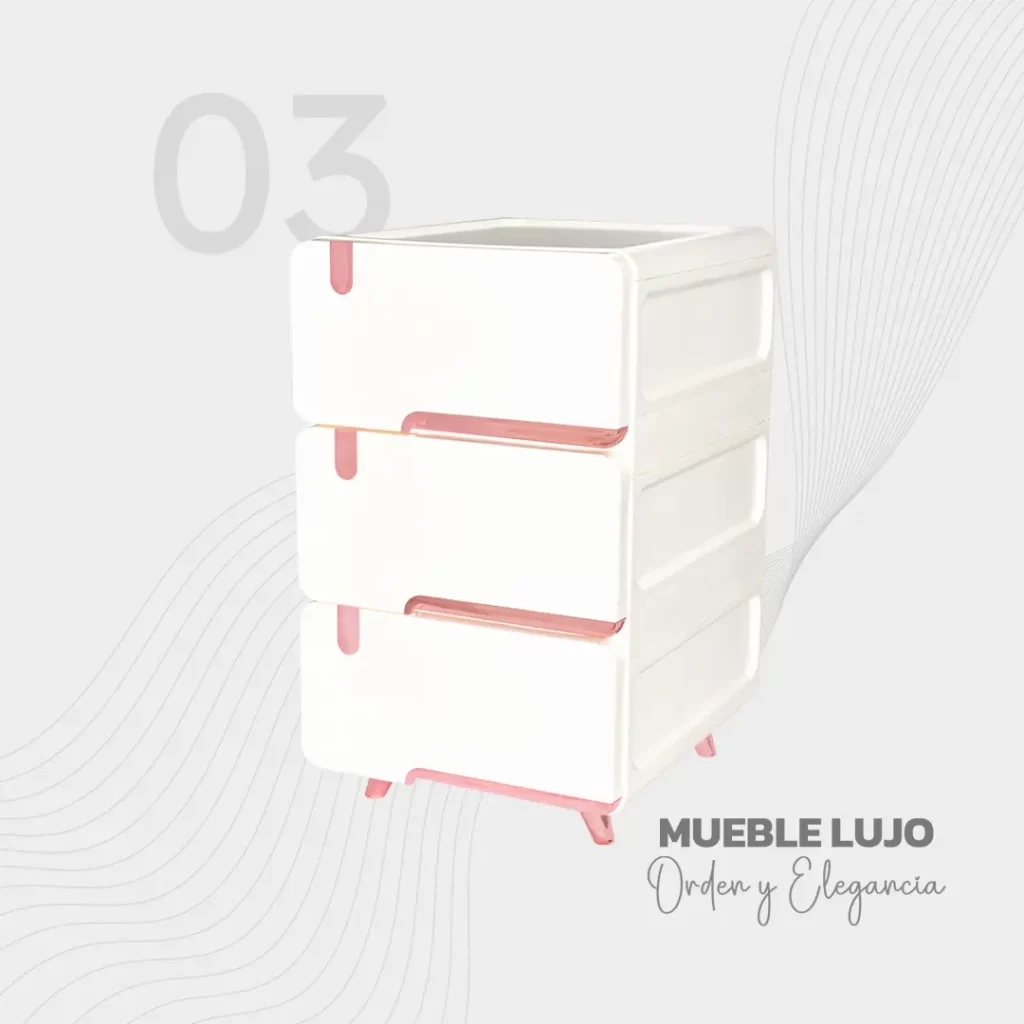 Mueble lujo X3 cajones - elegante y versátil en cualquier espacio