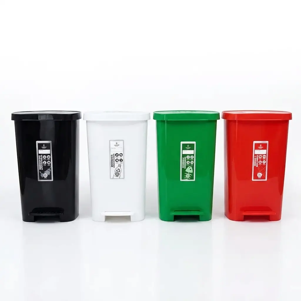 Caneca de Basura 45 Litros con Pedal Material Original | Luxury Plast