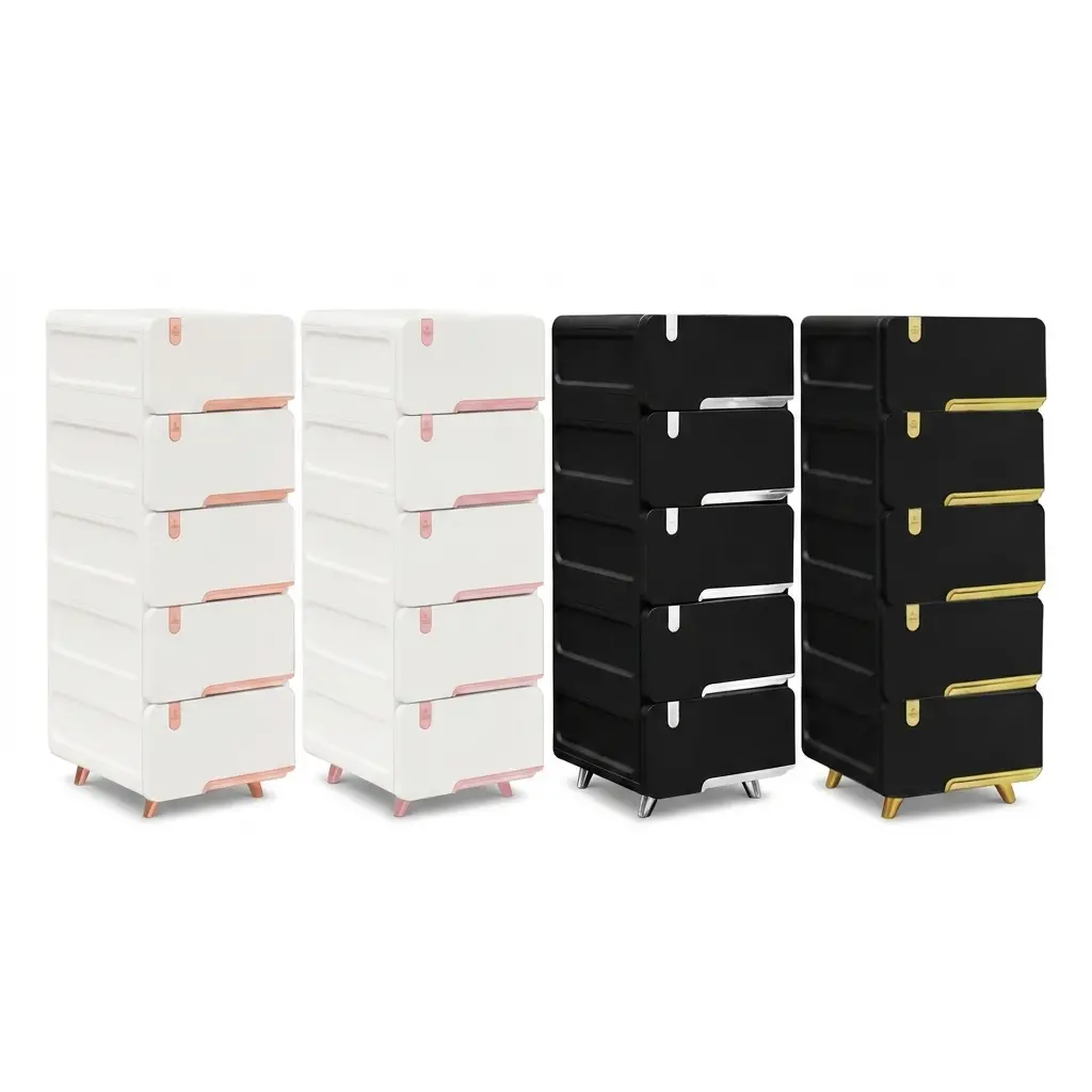 Cajonero plástico organizador 5 cajones | Mueble moderno Luxury Plast