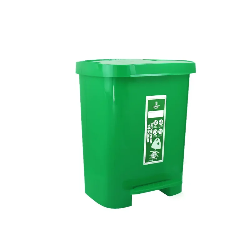 Recipiente plástico para residuos con pedal y tapa