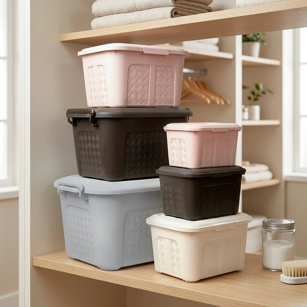 Kit Organizador de Plástico Renacer con Tapa y Broches | Luxury Plast