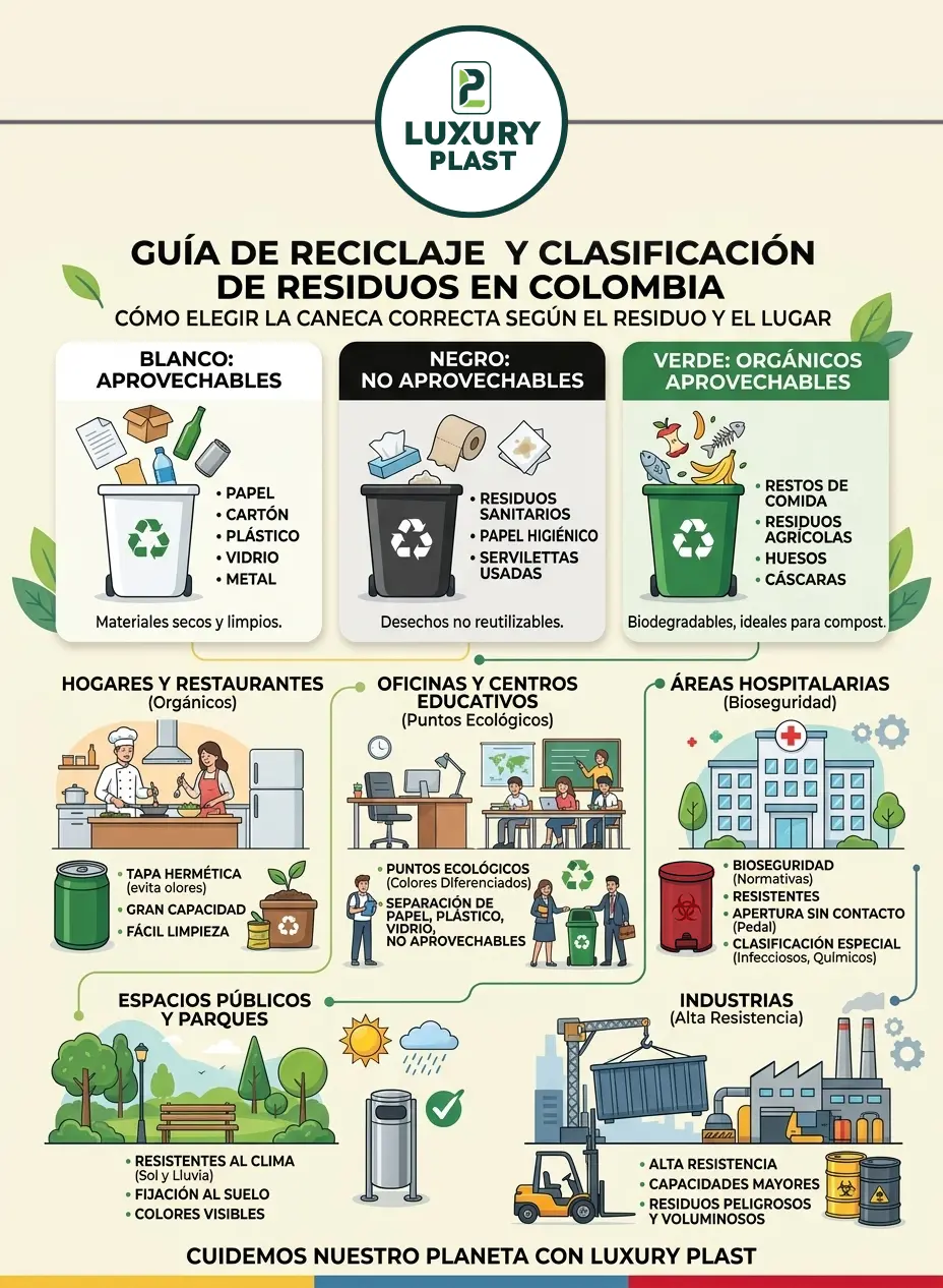 Infografía de clasificació de residuos
